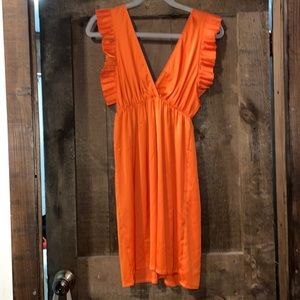 Italian Silk Dress with Ruffle Accents